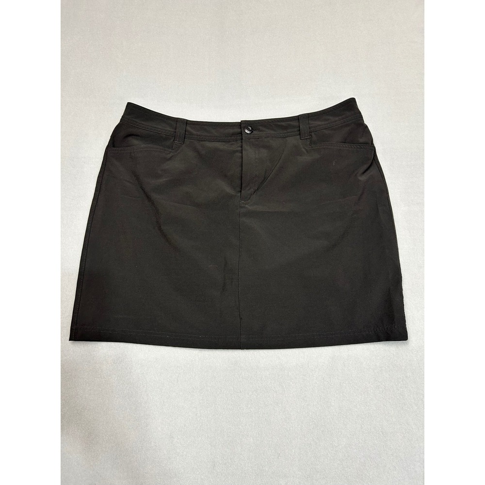 Eddie Bauer Skort Women's Sz 14 Black Hiking Outdoor Trail Athletic Activewear